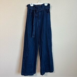 Black Label C’est Toi Jeans High Waisted Elastic Waist Belt Wide Leg Denim Trend